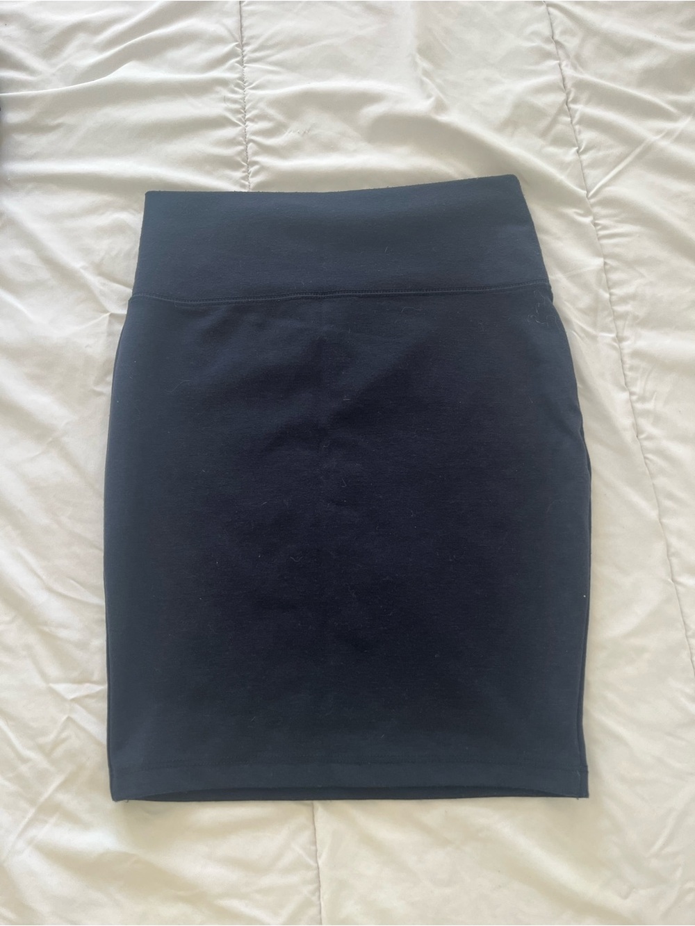 Eclipse Navy Stretch Pencil Skirt